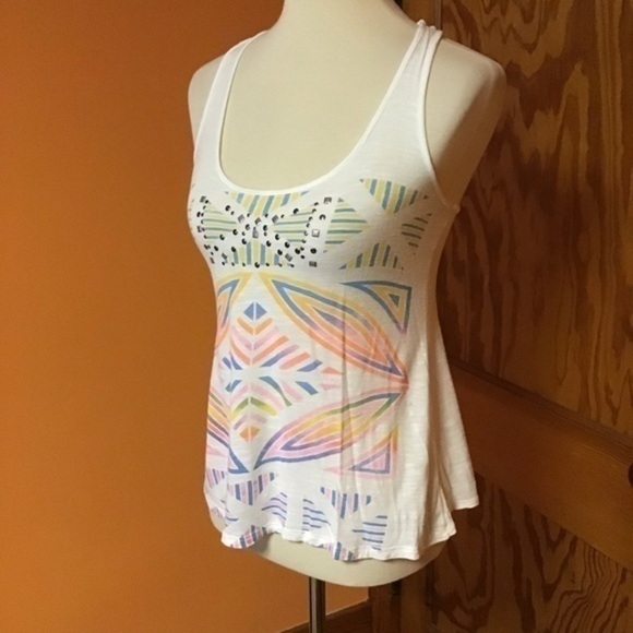 Rue 21 neon studded lace tank top - Picture 7 of 8